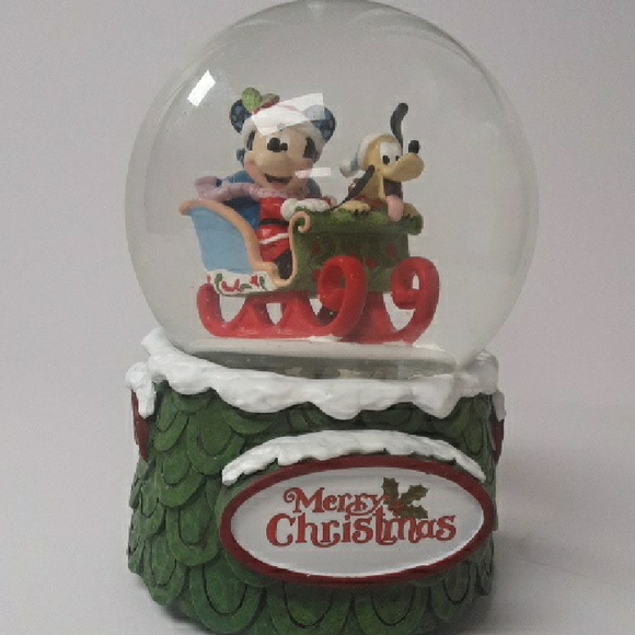 Disney Enesco Laughing all the way Mickey and Pluto...